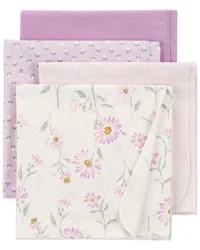 Carter's Baby 4-Pack Receiving Blankets Purple OSZ