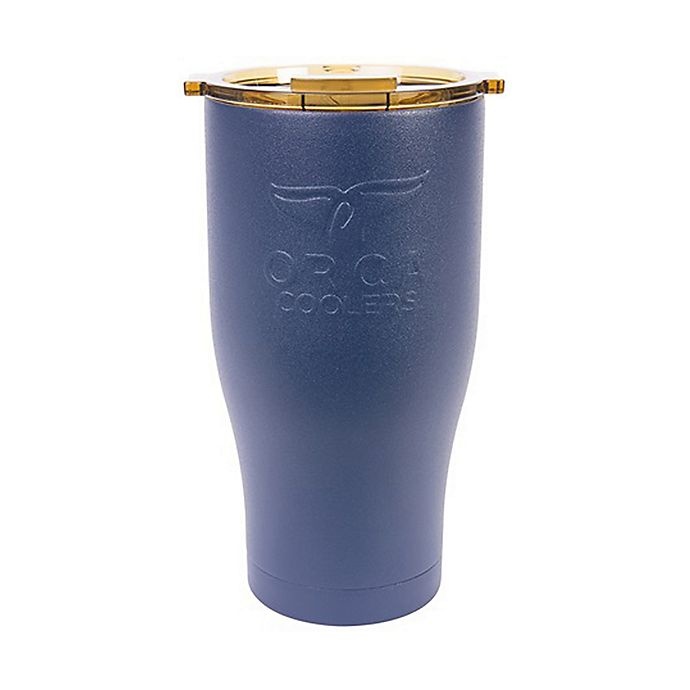 slide 1 of 1, ORCA Team Chaser Tumbler - Navy/Gold, 27 oz