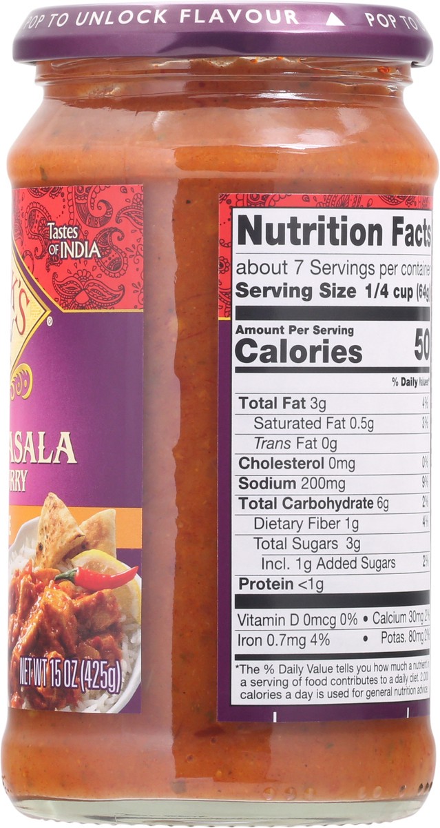 slide 2 of 12, Patak's Hot Spicy Tikka Masala Simmer Sauce 15 oz, 15 oz