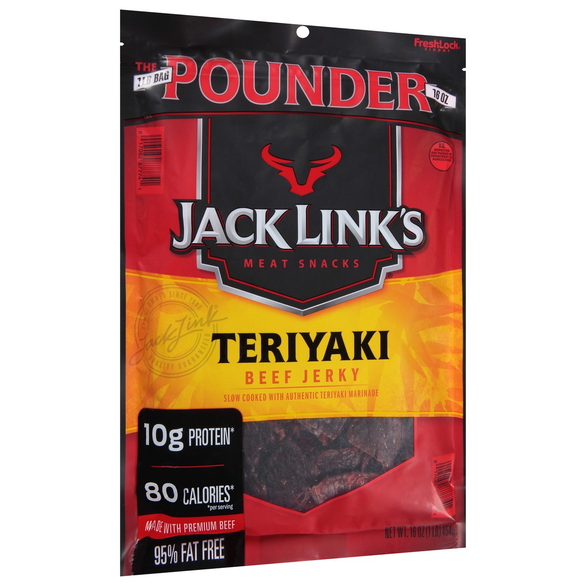 slide 6 of 9, Jack Link's Teriyaki Beef Jerky 16 oz, 16 oz