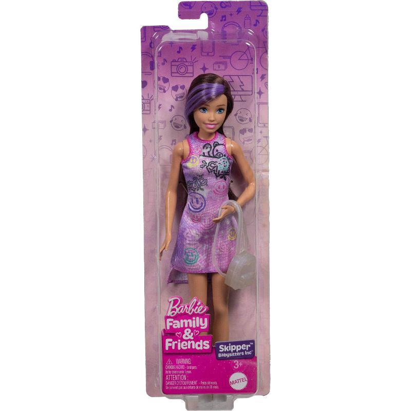 slide 3 of 6, Barbie Family and Friends Skipper 11" Doll and Backpack Accessory, Skipper Babysitters Set, 11 in