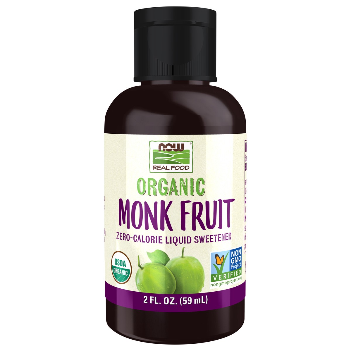 slide 1 of 4, NOW Real Food Monk Fruit Liquid, Organic - 2 fl. oz., 2 fl oz