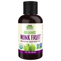NOW Real Food Monk Fruit Liquid, Organic - 2 fl oz