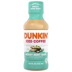 Dunkin' Merry Mint Bark Iced Coffee Bottle, 13.7 fl oz
