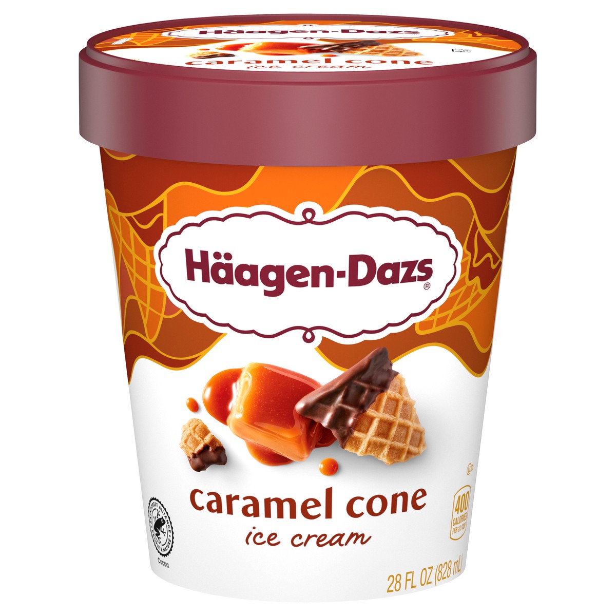 slide 1 of 3, Häagen-Dazs Caramel Cone Ice Cream 28 fl oz, 28 fl oz