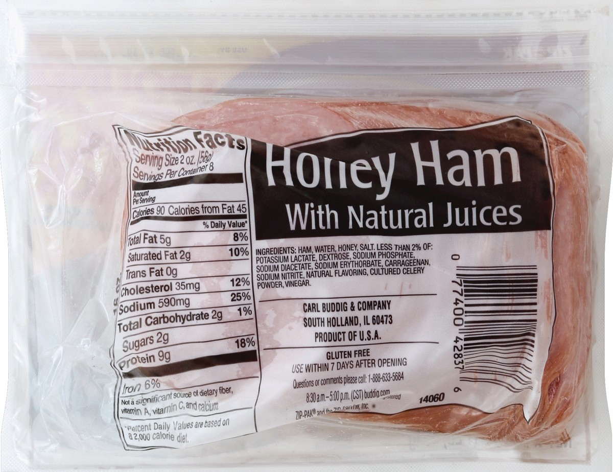 slide 6 of 6, Buddig Original Honey Ham, 1 ct