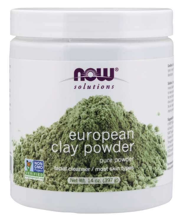 slide 1 of 1, NOW Foods European Clay Powder, 14 oz