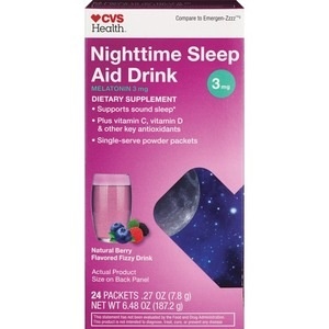 slide 1 of 1, CVS Health Nighttime Sleep Aid Drink Berry, 24 ct