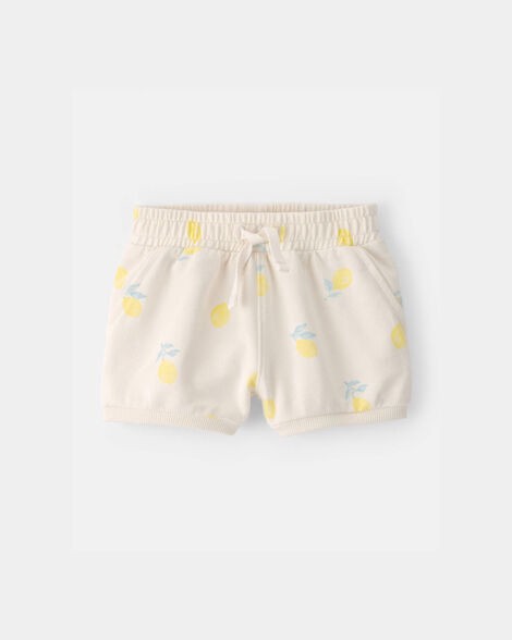 slide 1 of 3, Baby Girl French Terry Shorts - Cream 3M, 1 ct
