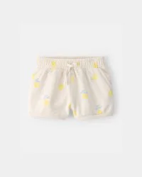 Baby Girl French Terry Shorts - Cream 3M