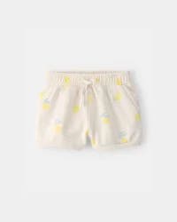 Baby Girl French Terry Shorts - Cream 3M