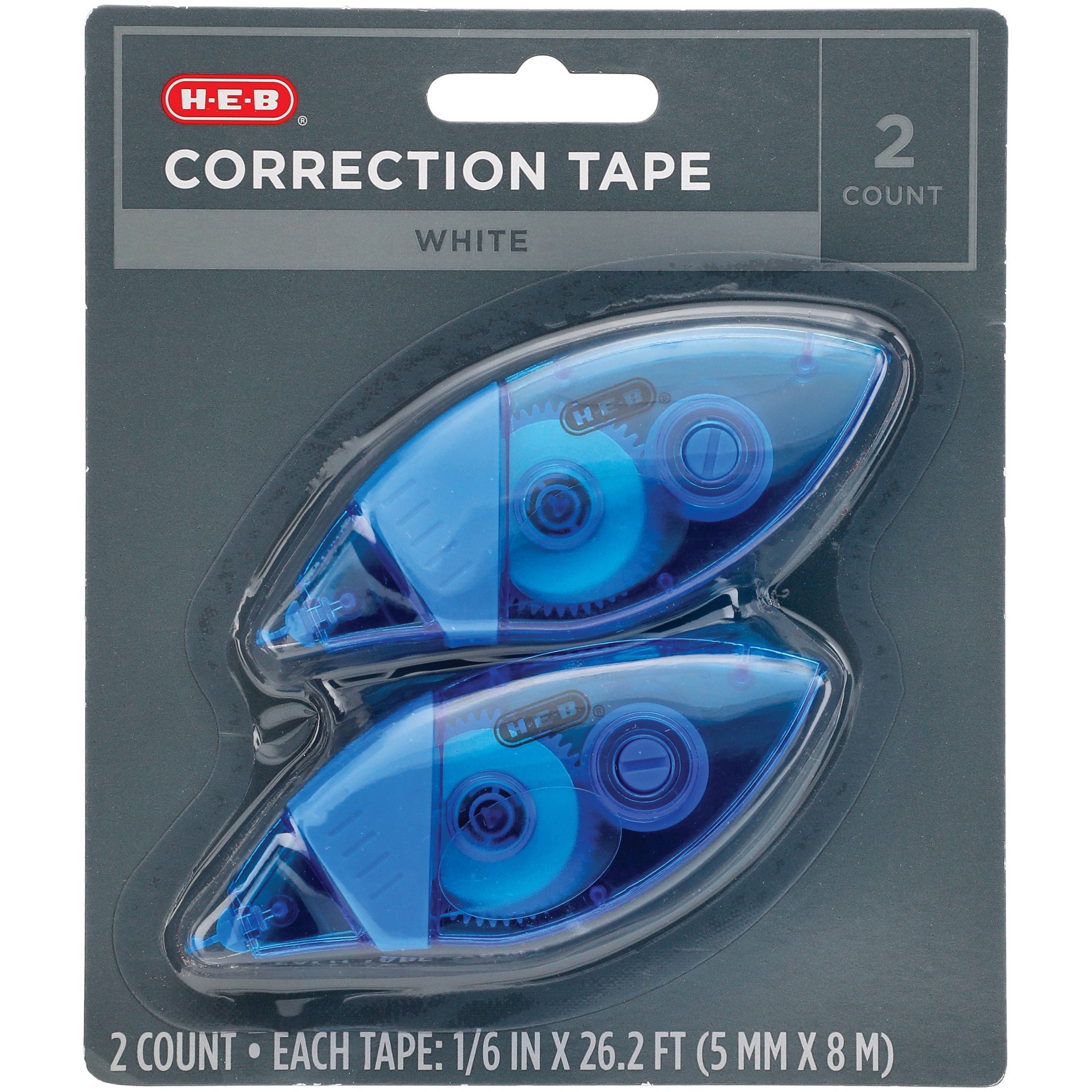 slide 1 of 1, H-E-B Correction Tape - White, 1 ct