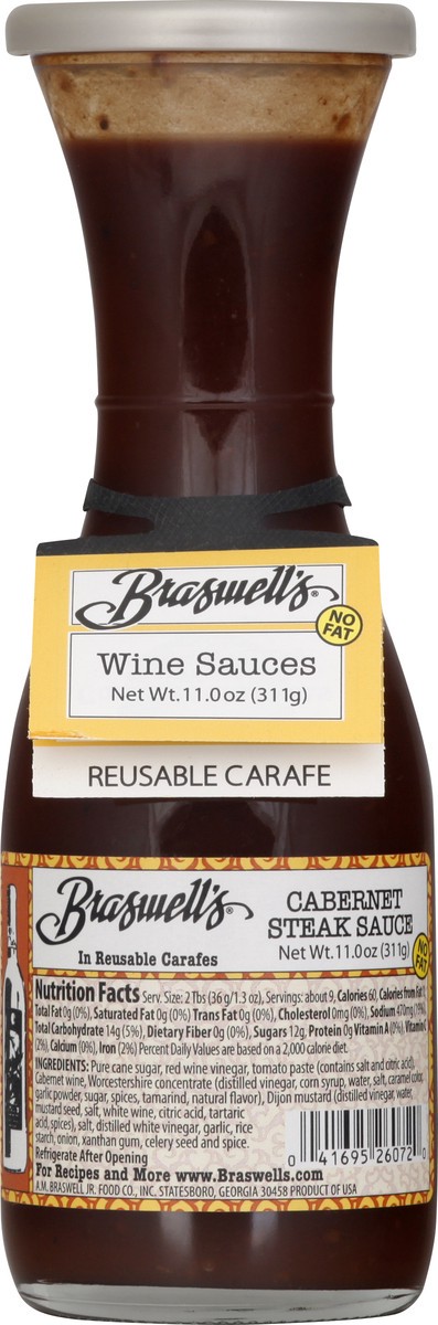 slide 2 of 11, Braswell's Cabernet Steak Sauce, 11 oz