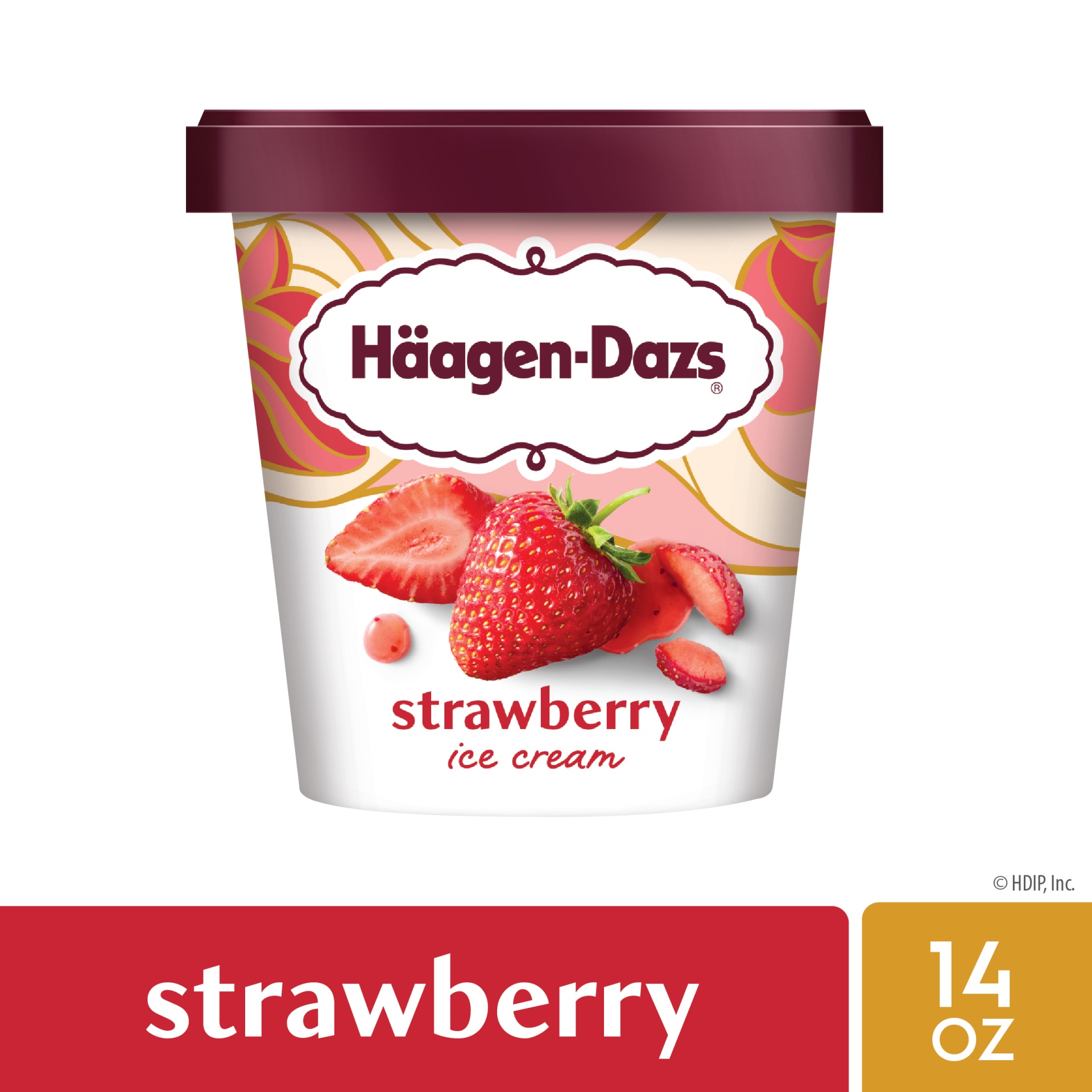slide 1 of 7, Häagen-Dazs Strawberry Ice Cream, 14 oz
