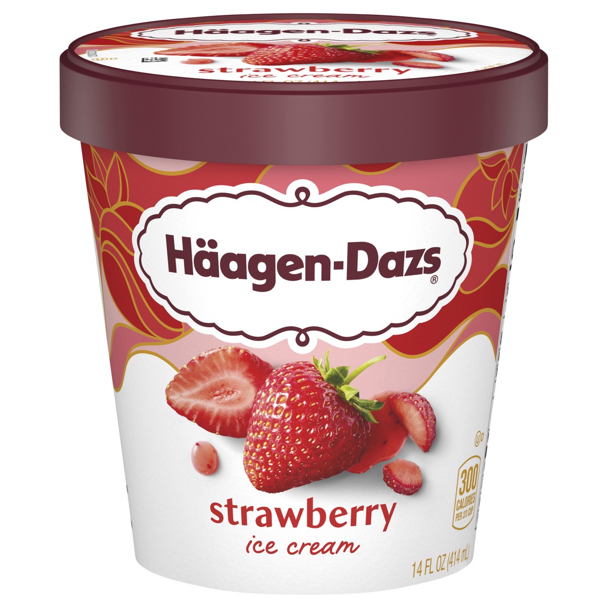 slide 1 of 9, Häagen-Dazs Strawberry Ice Cream, 14 fl oz