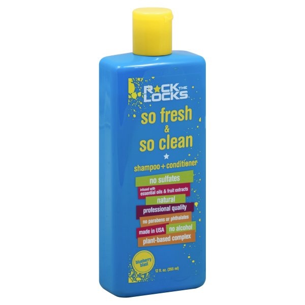 slide 1 of 1, Rock The Locks So Fresh & So Clean Shampoo & Conditioner Blueberry Blast, 12 oz