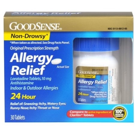 slide 1 of 1, Good Sense Non-Drowsy Allergy Relief with Loratadine, 30 ct; 10 mg