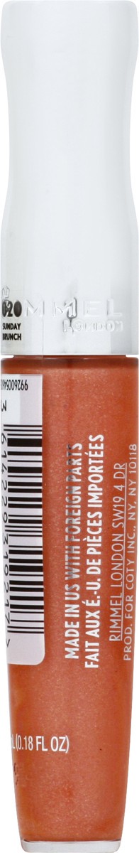 slide 2 of 11, COTY RIMMEL LONDON Rimmel Stay Glossy Lip Gloss - Non-Sticky and Lightweight Formula for Lip Color and Shine - 020 Sunday Brunch, .18oz, 6 ml