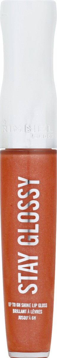 slide 6 of 11, COTY RIMMEL LONDON Rimmel Stay Glossy Lip Gloss - Non-Sticky and Lightweight Formula for Lip Color and Shine - 020 Sunday Brunch, .18oz, 6 ml