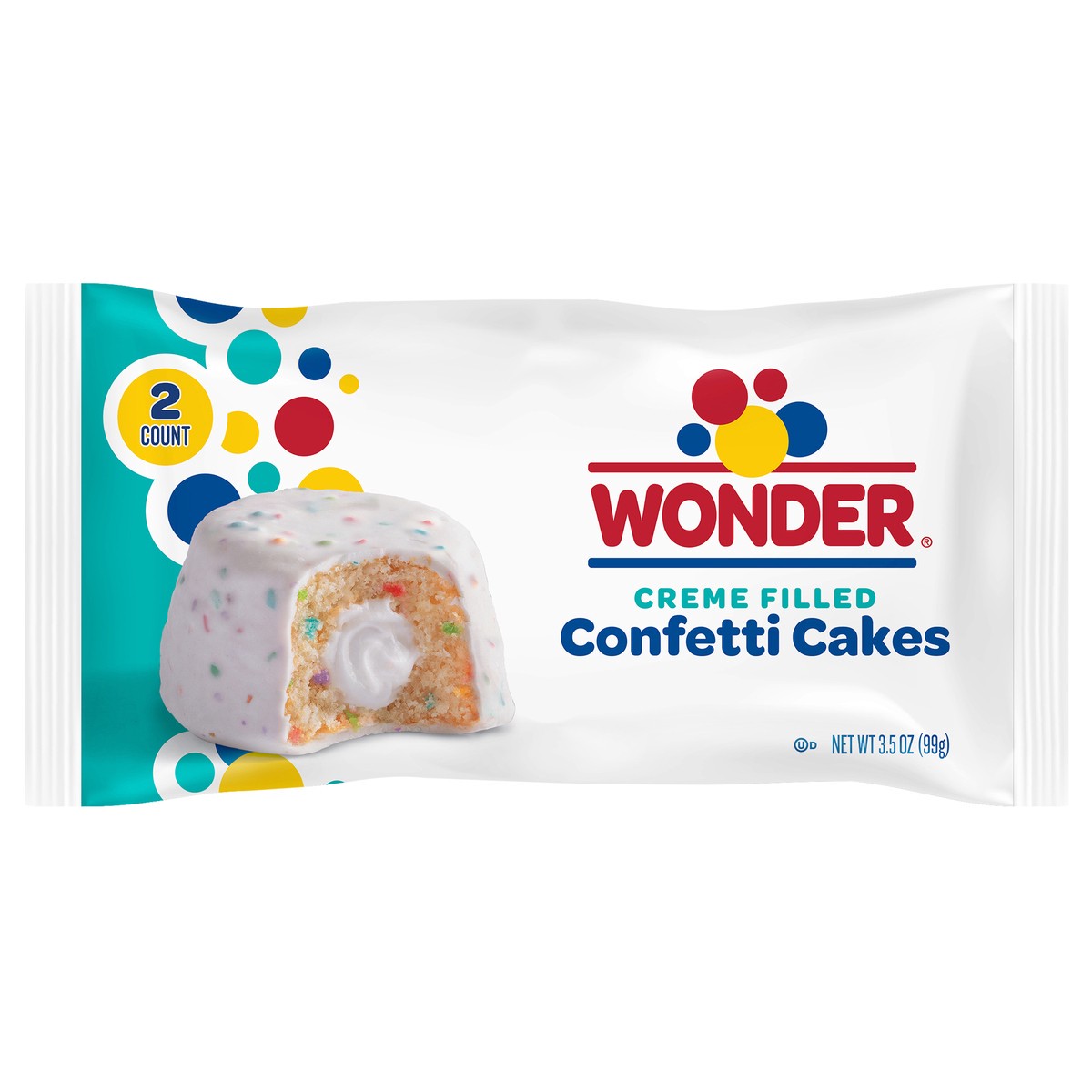slide 1 of 12, Wonder Creme Filled Confetti Cakes 2 ea, 2 ct
