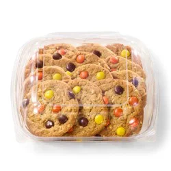 Hy-Vee Peanut Butter Cookies Made With Reese's Pieces Candy, 12ct