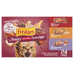 Purina Friskies Gravy Wet Cat Food Variety Pack, Prime Filets Meaty Favorites