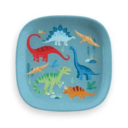 Tarhong Dinosaur Square Wheat Plate - Blue