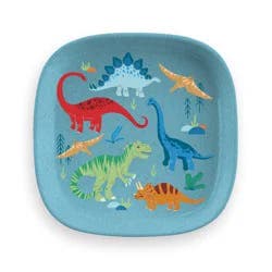 Tarhong Dinosaur Square Wheat Plate - Blue