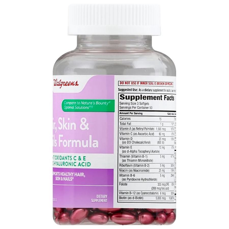 slide 2 of 3, Walgreens Hair/Skin/Nail, 150 ct
