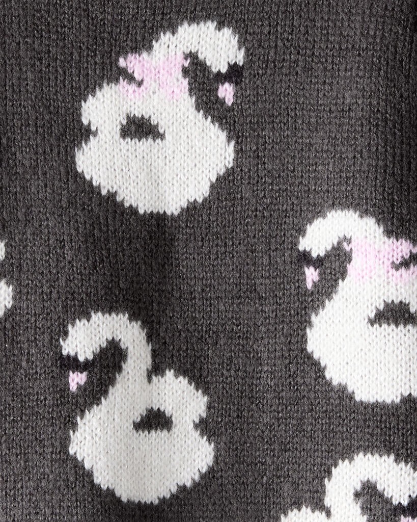 slide 2 of 2, Carter's Toddler Girl Swan Sweater - Black Grey 2T, 1 ct