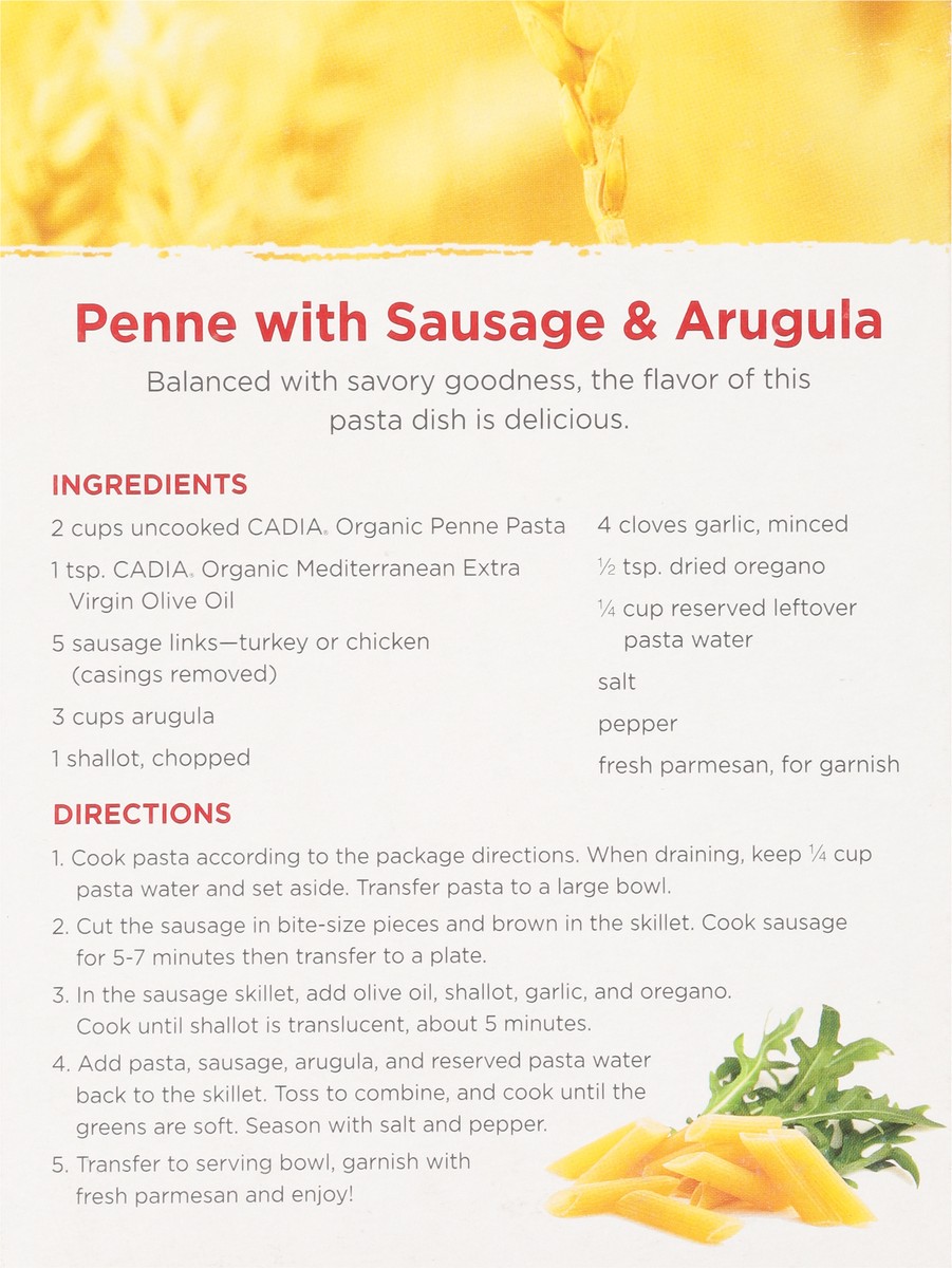 slide 14 of 14, Cadia Organic Penne 16 oz, 16 oz