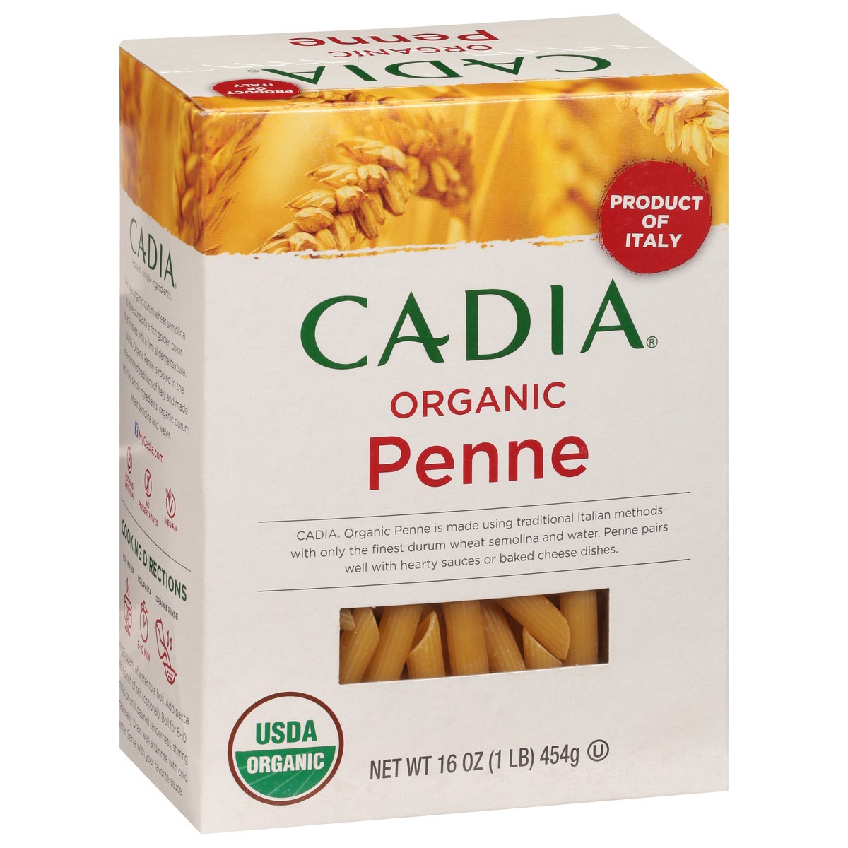 slide 8 of 14, Cadia Organic Penne 16 oz, 16 oz