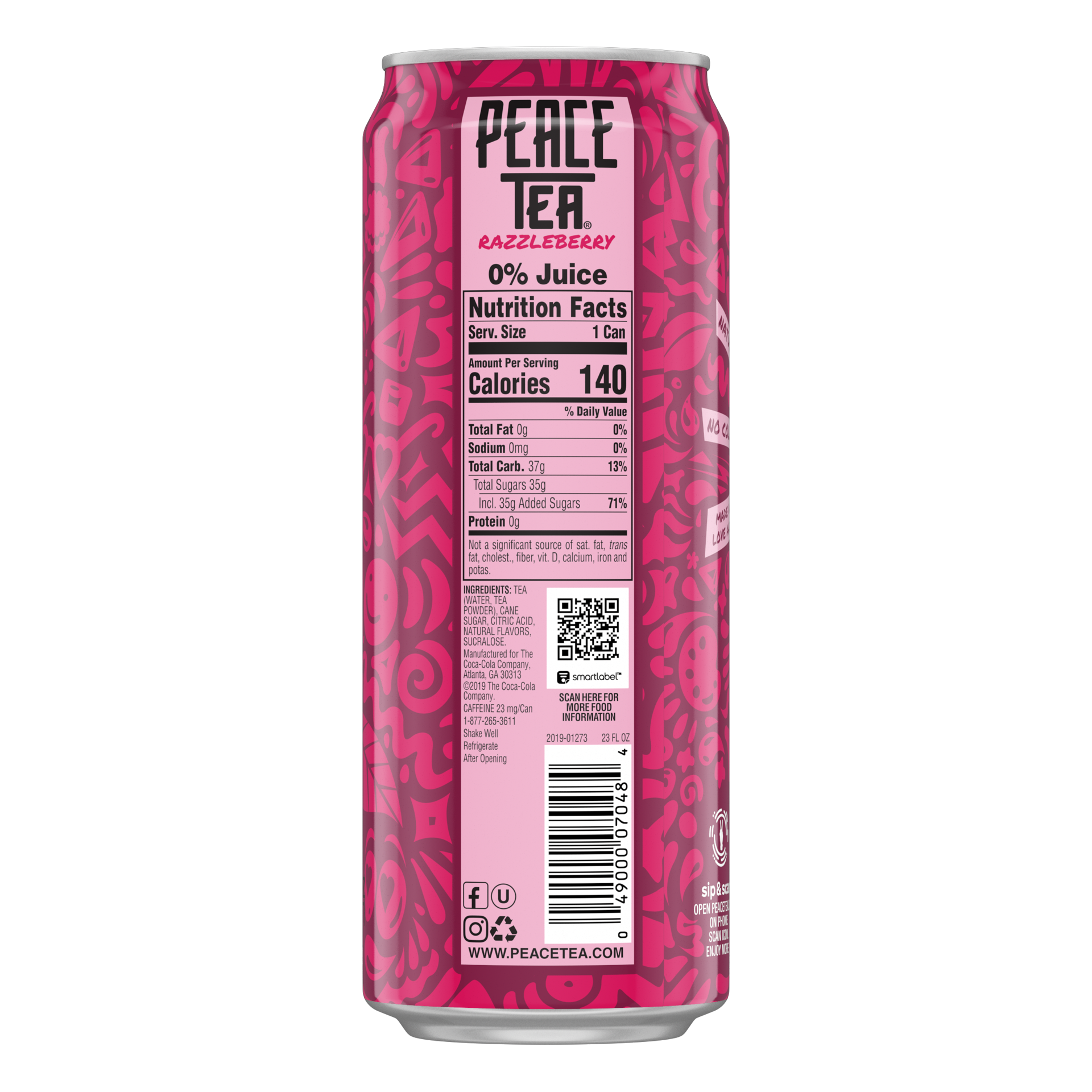 slide 3 of 5, Peace Tea Razzleberry Can- 23 fl oz, 23 fl oz