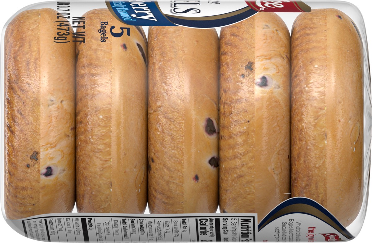 slide 2 of 12, Sara Lee Deluxe Blueberry Bagels, 5 count, Pre-sliced Bagels, 16.7 oz Bag, 16.7 oz