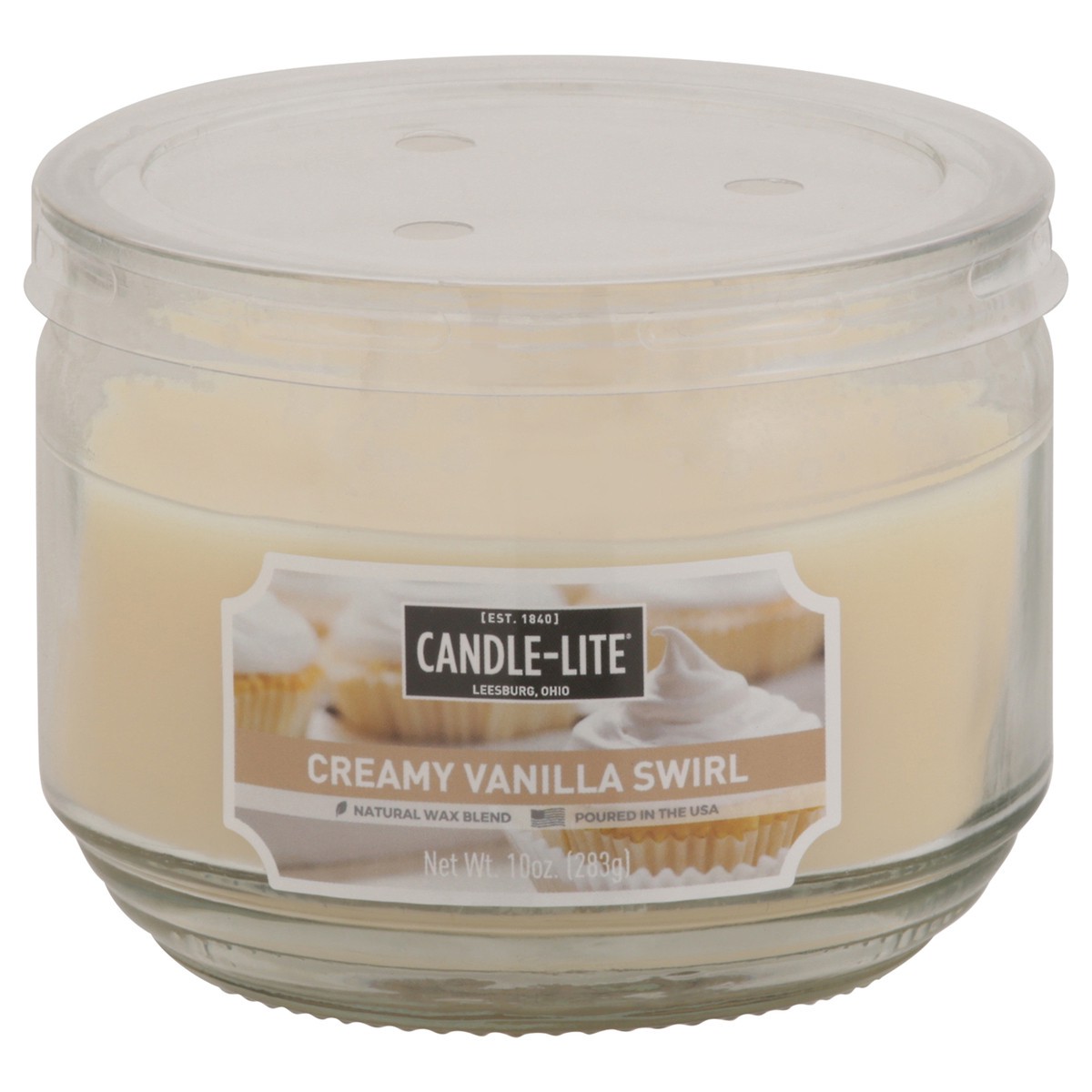 slide 1 of 12, Candle-Lite Creamy Vanilla Swirl Candle 10 oz, 10 oz