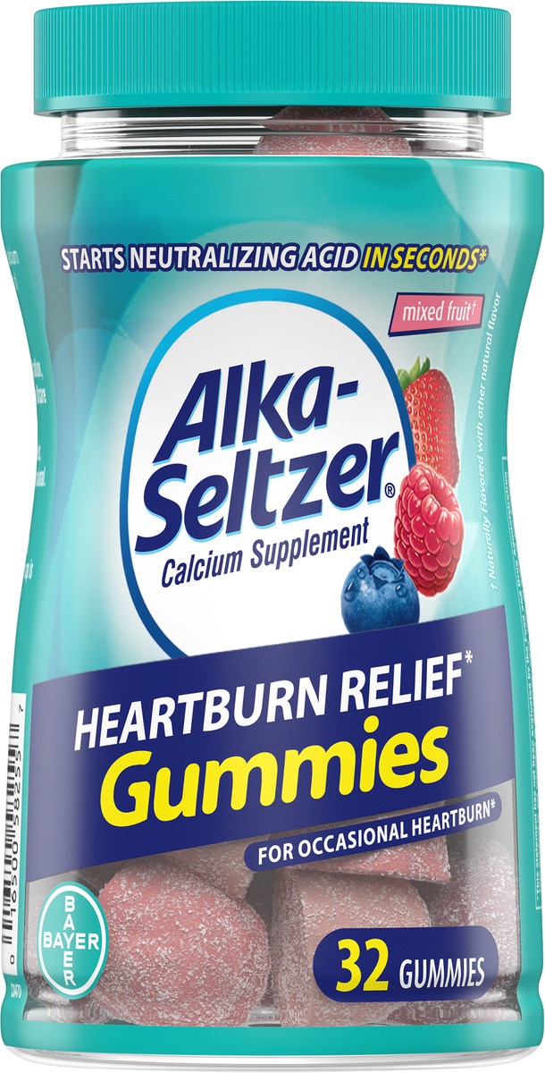 slide 5 of 8, Alka-Seltzer Gummies Mixed Fruit Heartburn Relief 32 ea Bottle, 32 ct