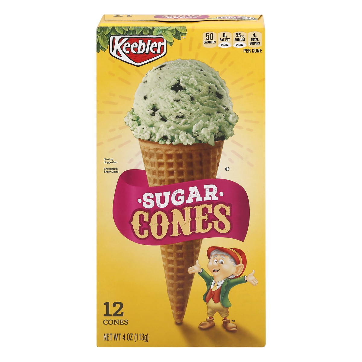 slide 1 of 9, Keebler Sugar Cones 12 ea, 4 oz