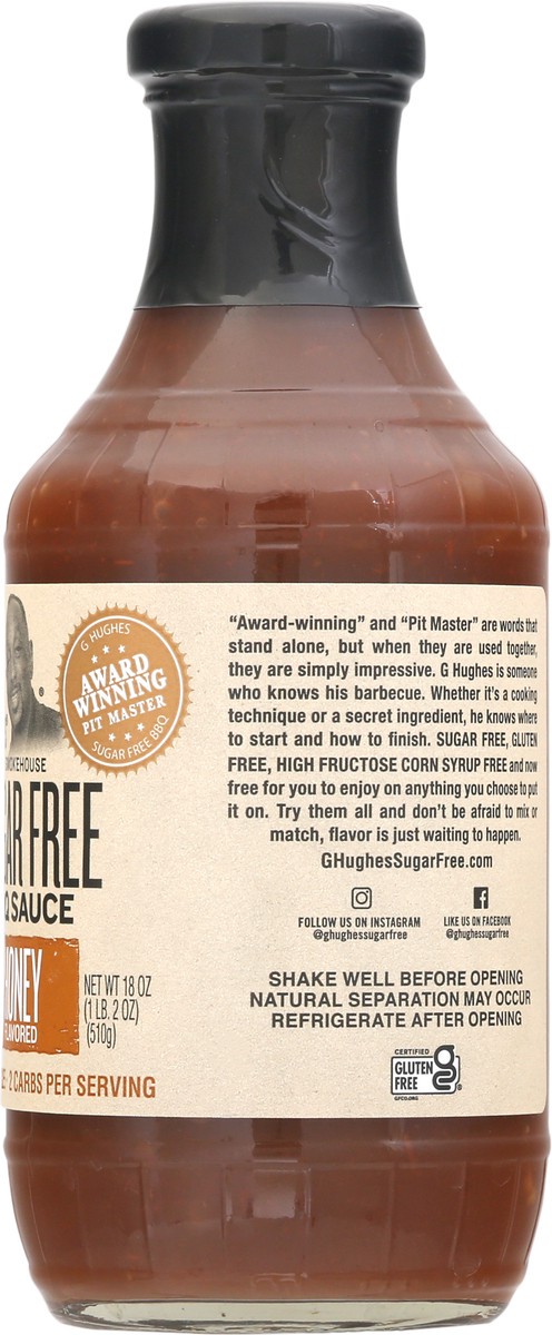 slide 6 of 13, G Hughes Sugar Free Smokehouse Honey Flavored BBQ Sauce 18 oz, 18 oz