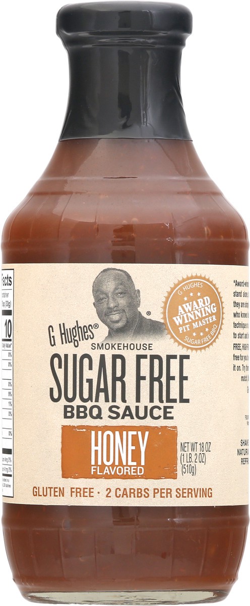 slide 4 of 13, G Hughes Sugar Free Smokehouse Honey Flavored BBQ Sauce 18 oz, 18 oz