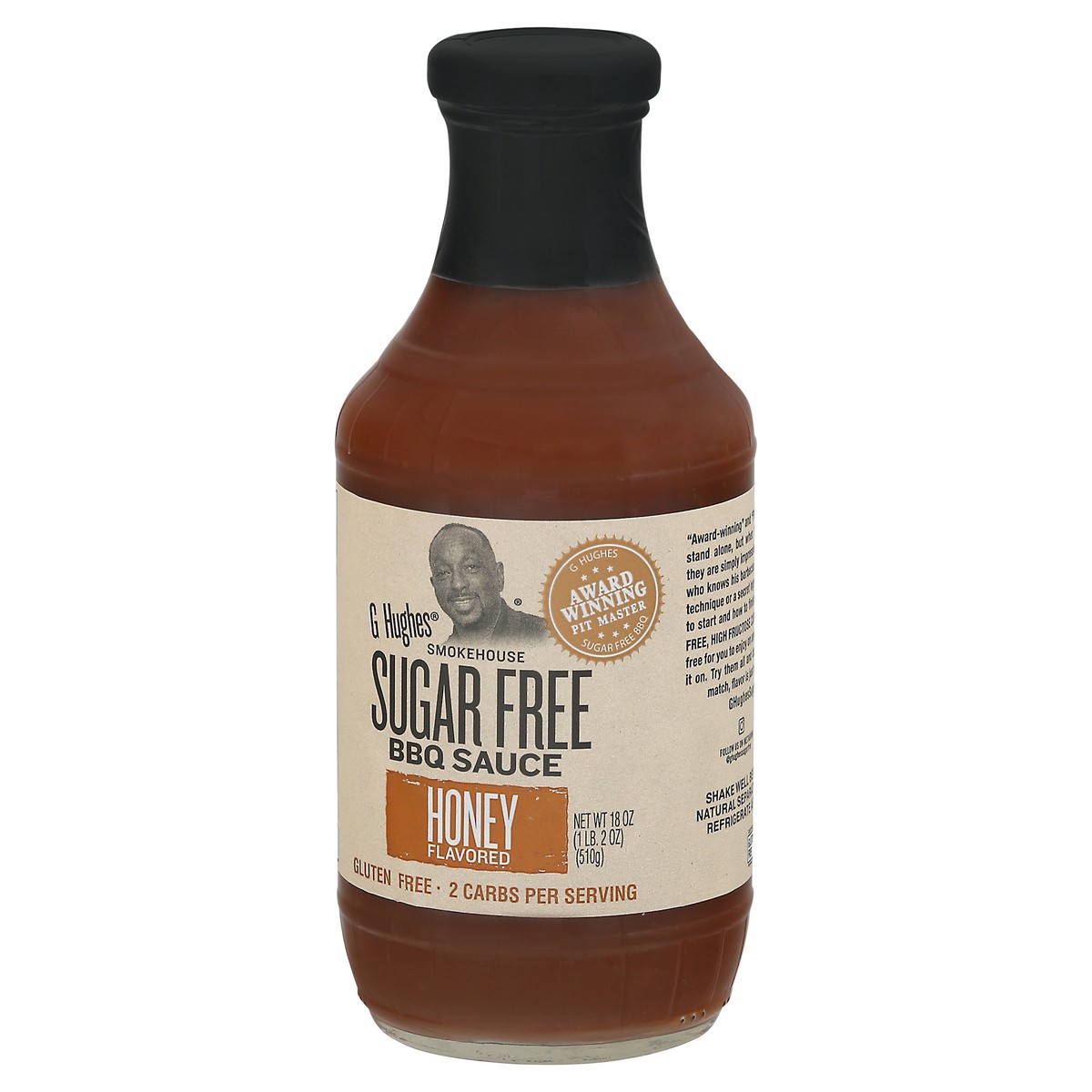 slide 5 of 13, G Hughes Sugar Free Smokehouse Honey Flavored BBQ Sauce 18 oz, 18 oz