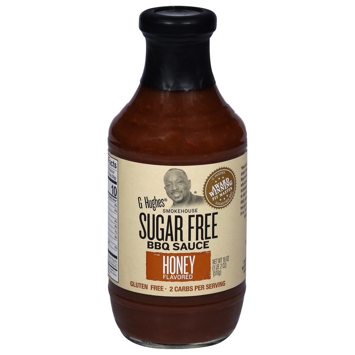 slide 1 of 13, G Hughes Sugar Free Honey Flavored BBQ Sauce 18 oz, 18 oz