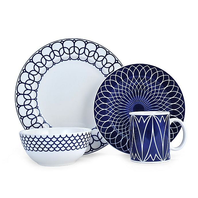 slide 1 of 1, Mikasa Lavina Place Setting - White, 4 ct