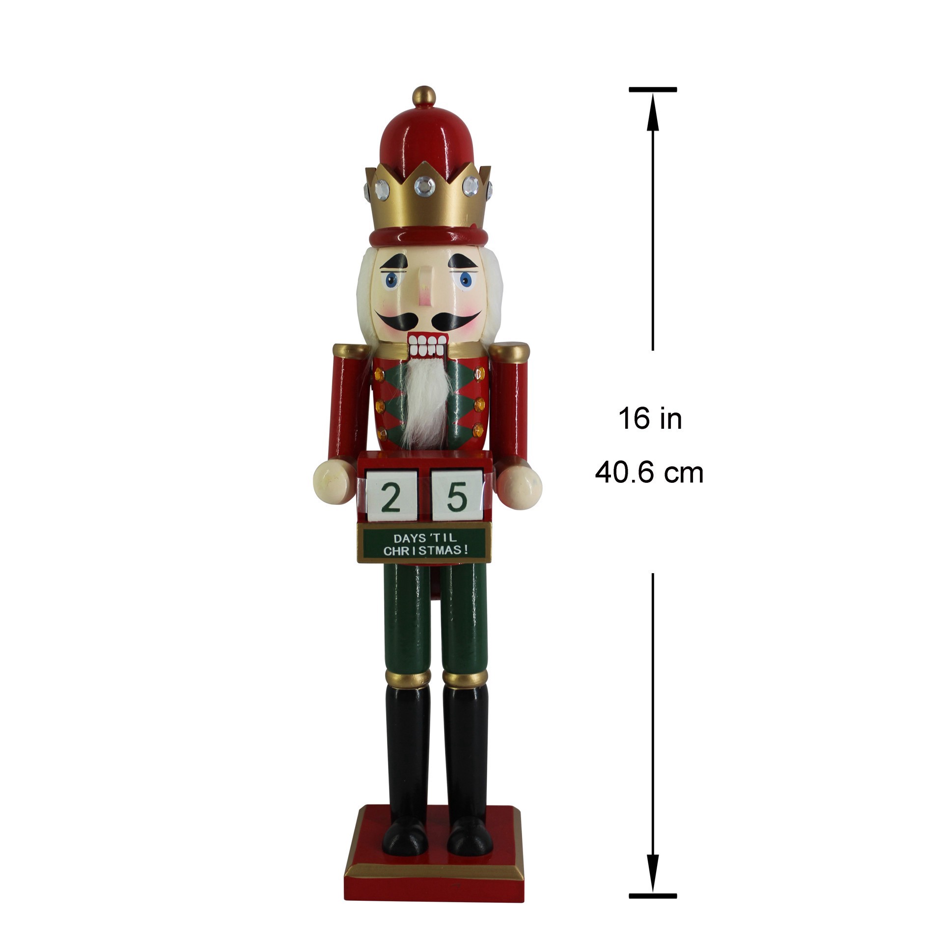 slide 4 of 5, 16" Christmas Countdown Nutcracker By Ashland, 16 in