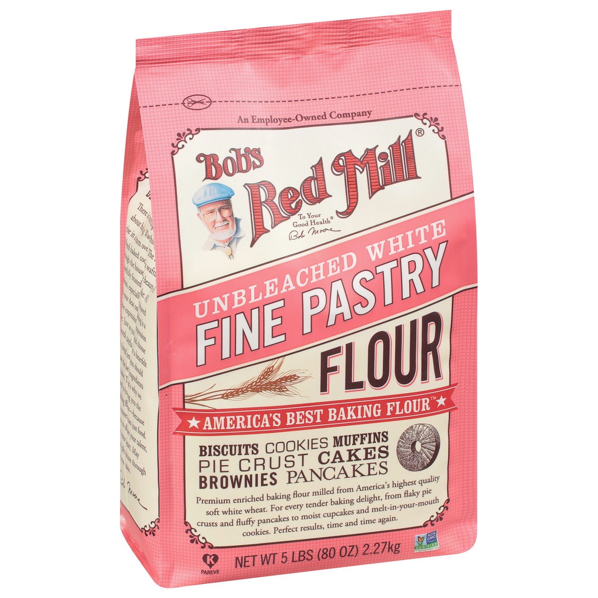 slide 2 of 9, Bobs Bob's Red Mill Unbleached White Pastry Flour, 5 lb