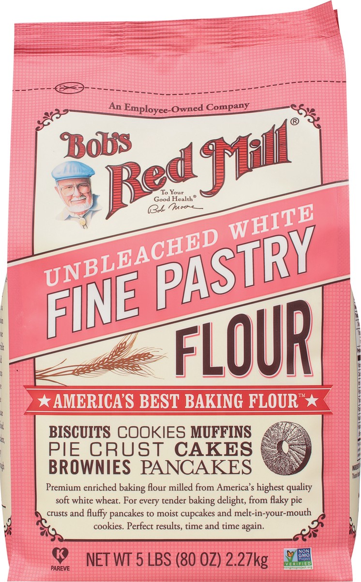 slide 6 of 9, Bobs Bob's Red Mill Unbleached White Pastry Flour, 5 lb