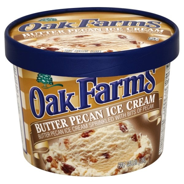 slide 1 of 1, Oak Farms Butter Pecan, 128 gal