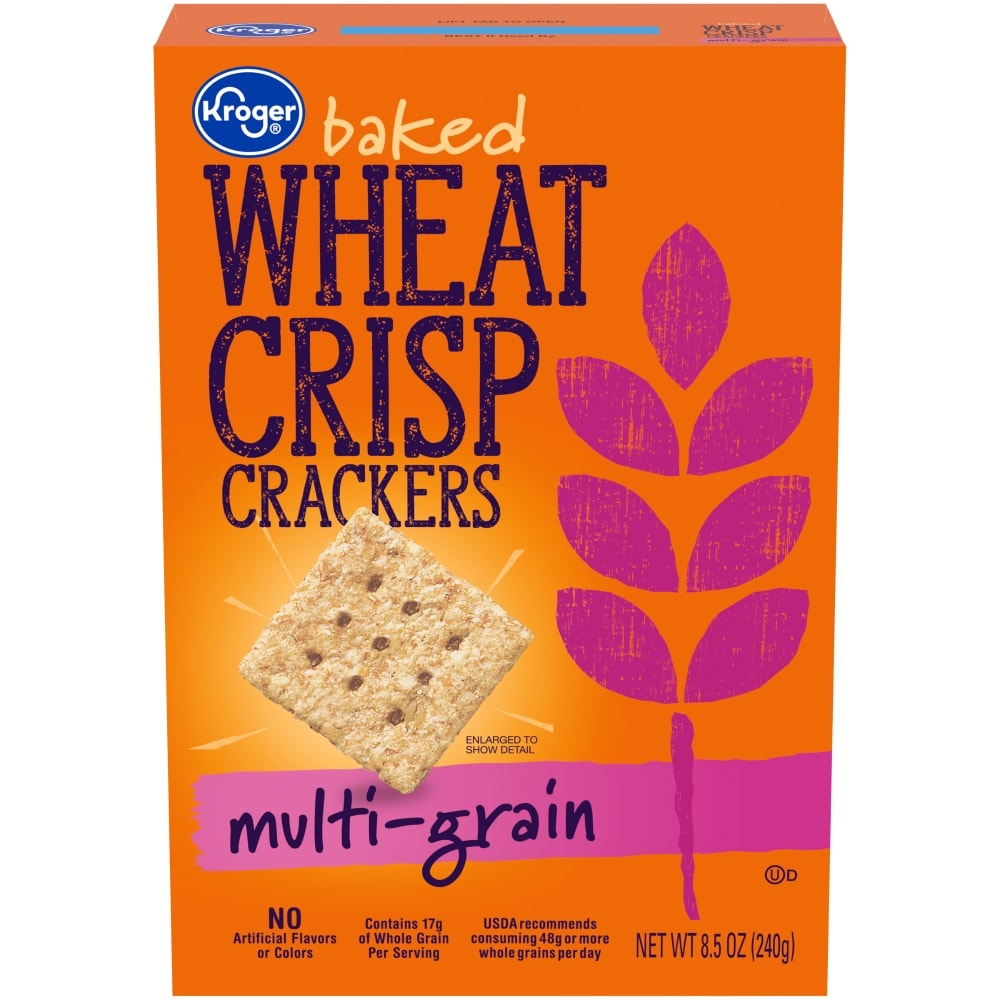 slide 1 of 1, Kroger Wheat Crisp Multigrain Cracker, 8.5 oz