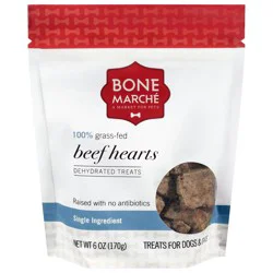 Bone Marche Beef Hearts Treats for Dogs & Cats 6 oz