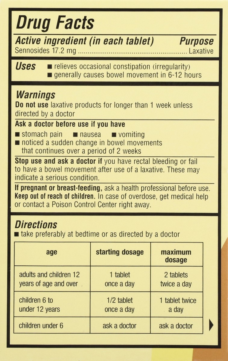 slide 8 of 9, Senokot Laxative, Extra Strength, Tablets, 12 ct