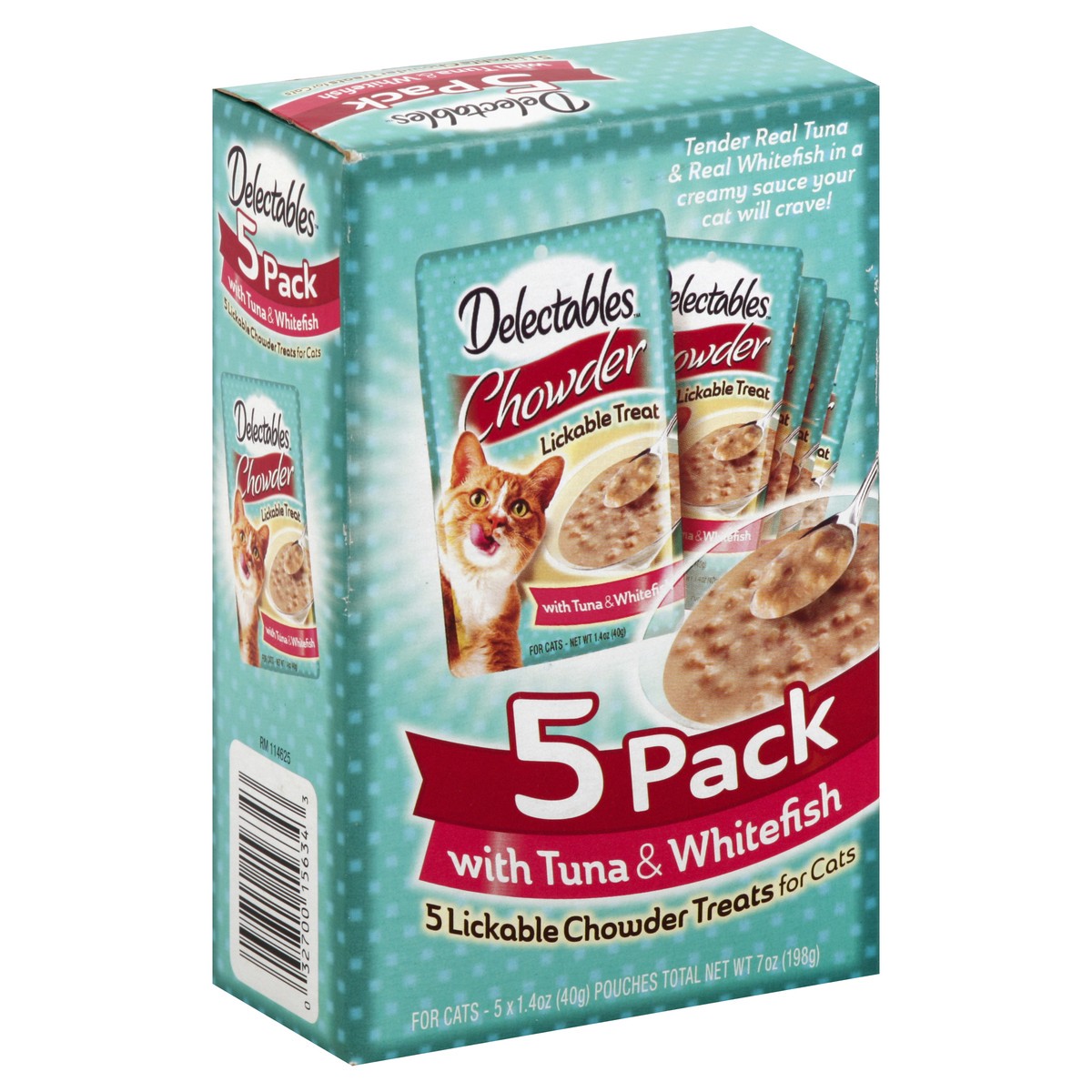 slide 2 of 5, Delectables Chowder Tuna & Whitefish Treats, 5 ct; 1.4 oz